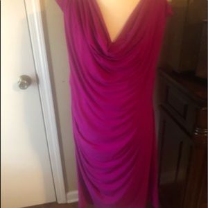 {Avenue} Plum Swoop Neck Bodycon